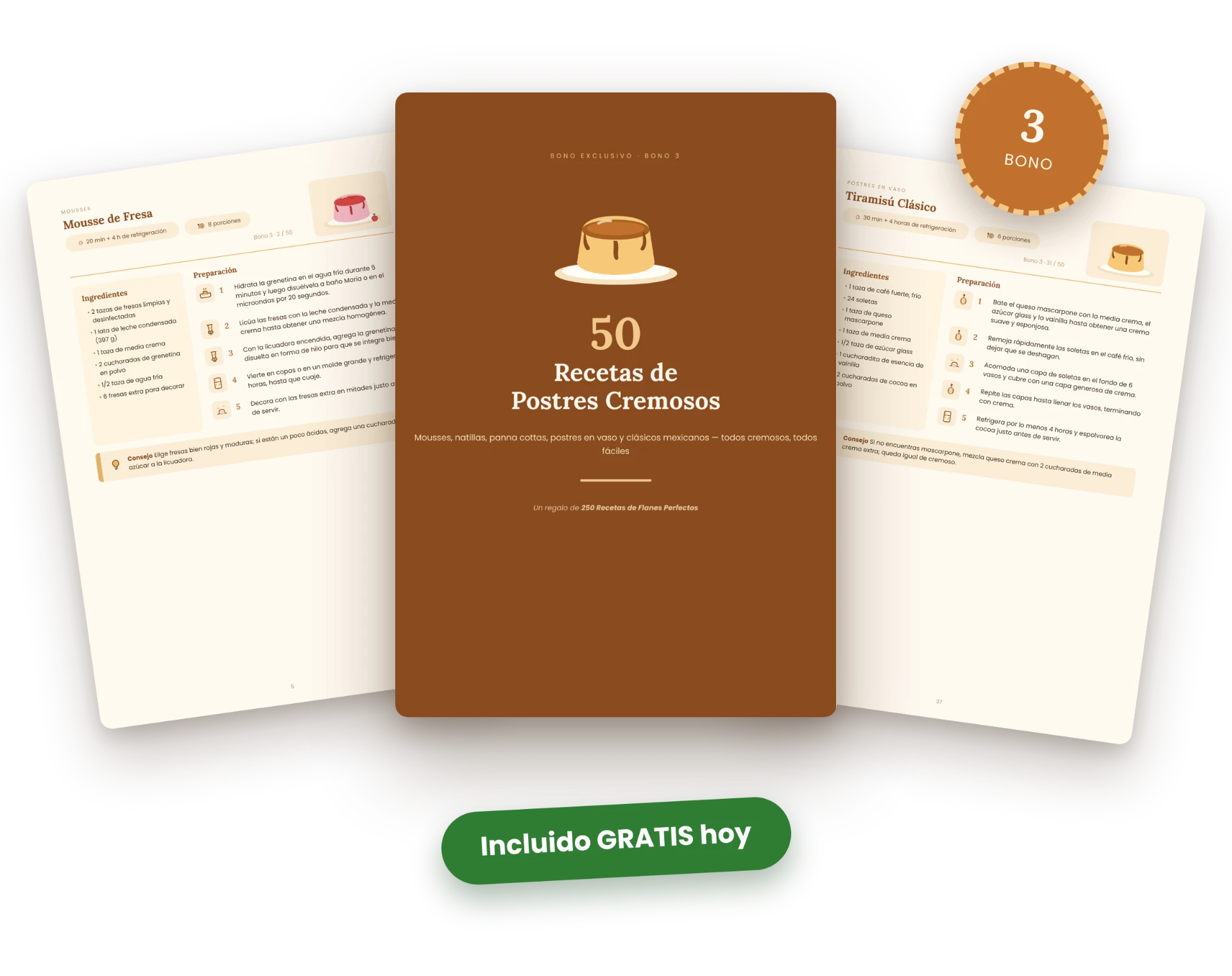 50 Recetas de Postres Cremosos